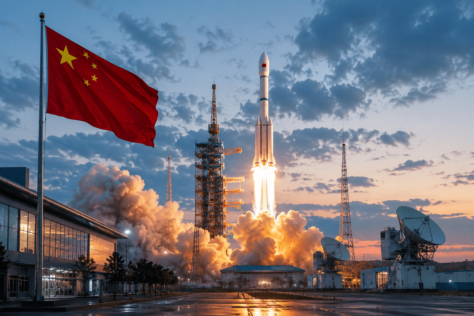 Chinese commercial rocket launch representing the rise of Chinese space startups and the New Space economy
